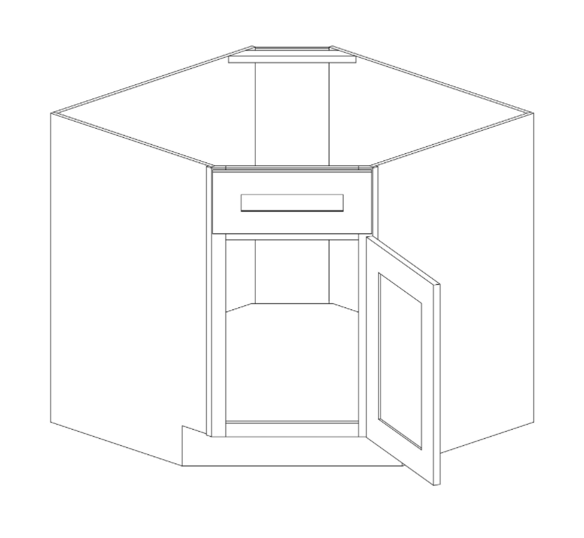 Base Cabinet - Diagonal Corner Sink